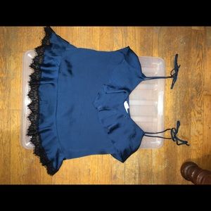 Blue lace top